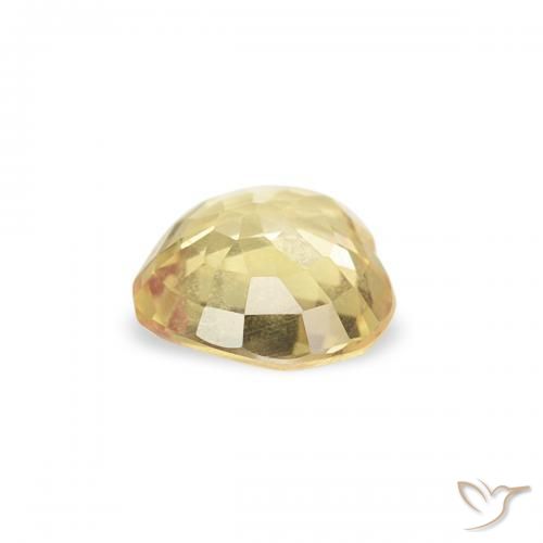 Safira Amarelo Dourado Claro Natural 0.40ct, Coração, VS