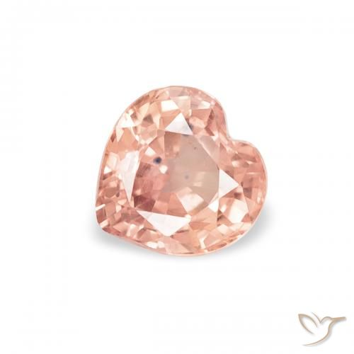 0.44ct Natural Luz rosa Safira, Coração, VS