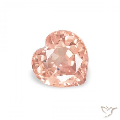 Safira Luz rosa Natural 0.44ct, Coração, VS