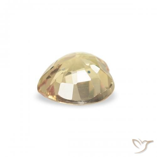 Safira Luz amarela Natural 0.43ct, Coração, VVS-VS