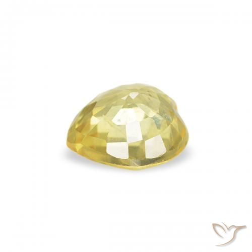 Safira Luz amarela Natural 0.40ct, Coração, VS