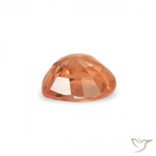 Safira Laranja brilhante Natural 0.43ct, Coração, VS