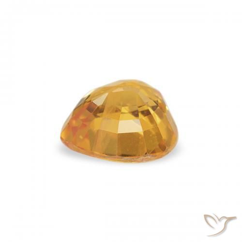 Safira Dourado-Laranja Natural 0.44ct, Coração, VVS-VS