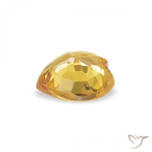 Safira Laranja-Ouro Natural 0.43ct, Coração, VVS-VS