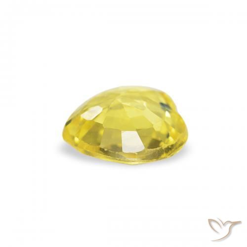 Safira amarelo médio Natural 0.39ct, Coração, VVS-VS
