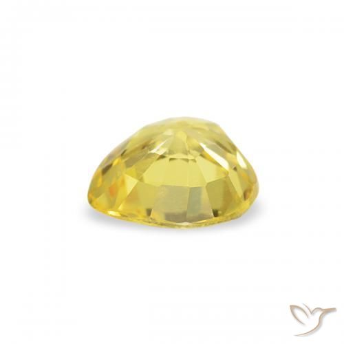 Safira Luz amarela Natural 0.40ct, Coração, VVS-VS