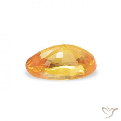 Safira Laranja Profundo-Ouro Natural 0.60ct, oval, VS