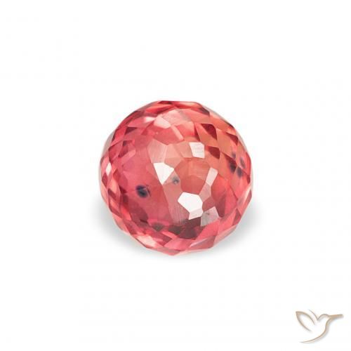 Safira Vermelho brilhante Natural 0.36ct, Redondo, VS