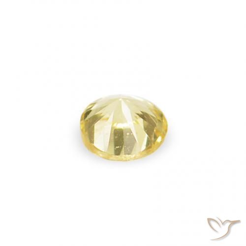 Pedras preciosas de Safira Luz amarela natural de 1.88 ct, Redondo, VVS-VS