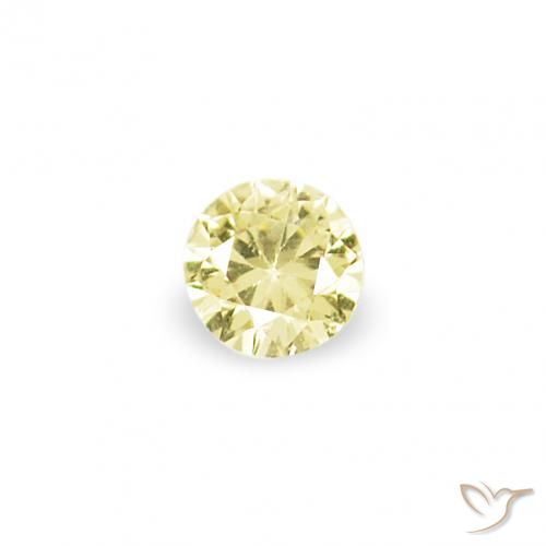 1.52ctw Natural Luz amarela Safira, Redondo, VVS-VS
