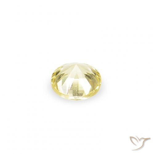 Pedras preciosas de Safira Luz amarela natural de 1.52 ct, Redondo, VVS-VS