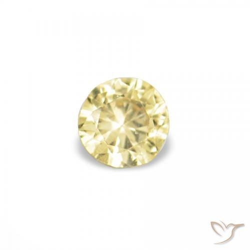 1.54ctw Amarelo Dourado Claro Safira, Redondo, VVS-VS