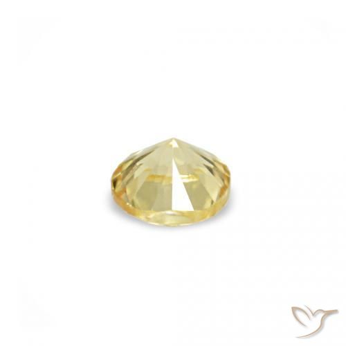 Pedras preciosas de Safira Amarelo Dourado Claro natural de 1.54 ct, Redondo, VVS-VS