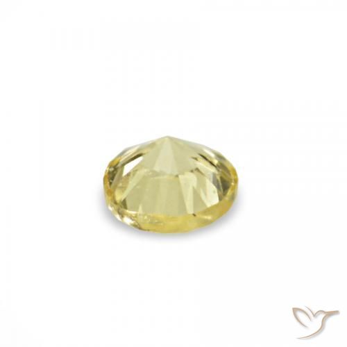 Pedras preciosas de Safira Luz amarela natural de 1.52 ct, Redondo, VVS-VS