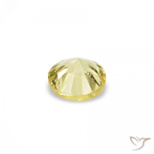 Pedras preciosas de Safira Luz amarela natural de 1.53 ct, Redondo, VVS-VS