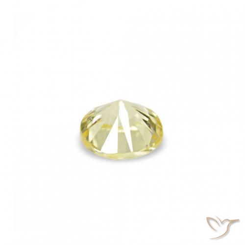 Pedras preciosas de Safira Luz amarela natural de 1.53 ct, Redondo, VVS-VS