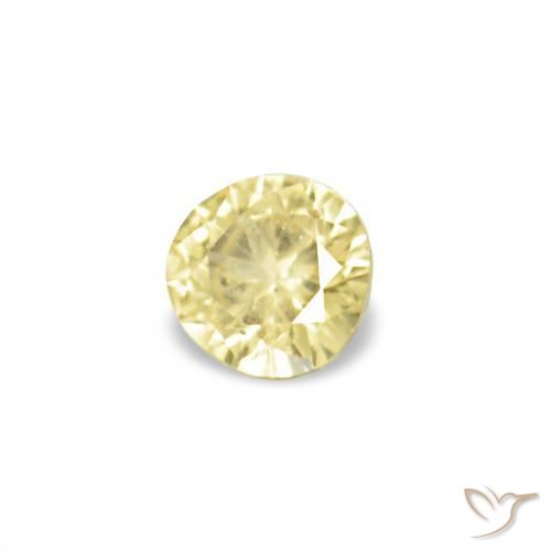 Pedras preciosas de Safira Luz amarela natural de 1.52 ct, Redondo, VS