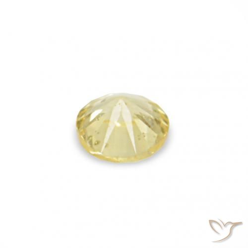 Pedras preciosas de Safira Luz amarela natural de 1.52 ct, Redondo, VS