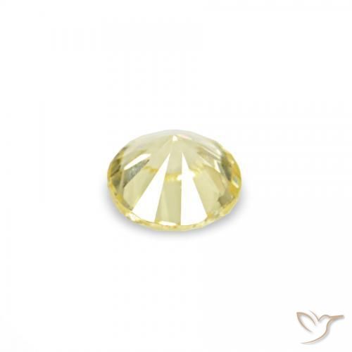 Pedras preciosas de Safira Luz amarela natural de 1.54 ct, Redondo, VVS-VS