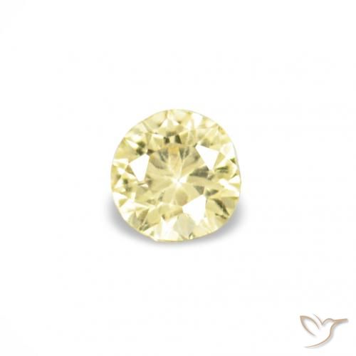 1.54ctw Medium Light-Yellow Safira, Redondo, VVS-VS