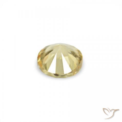 Pedras preciosas de Safira Luz amarela natural de 1.54 ct, Redondo, VVS-VS