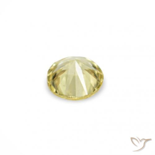 Pedras preciosas de Safira Luz amarela natural de 1.53 ct, Redondo, VVS-VS