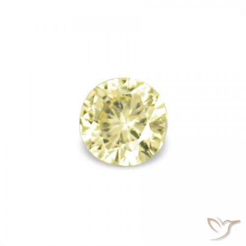 1.55ctw Natural Luz amarela Safira, Redondo, VVS-VS