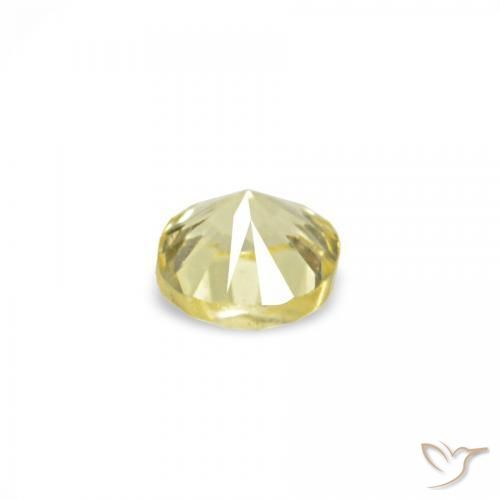 Pedras preciosas de Safira Luz amarela natural de 1.55 ct, Redondo, VVS-VS