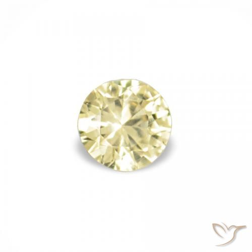 1.53ctw Amarelo Claro Laguna Safira, Redondo, VVS-VS