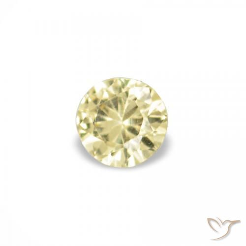 Pedras preciosas de Safira Amarelo Claro Laguna natural de 1.53 ct, Redondo, VVS-VS