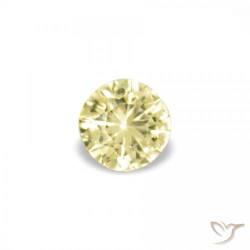 1.53ctw Medium Light-Yellow Safira, Redondo, VVS-VS