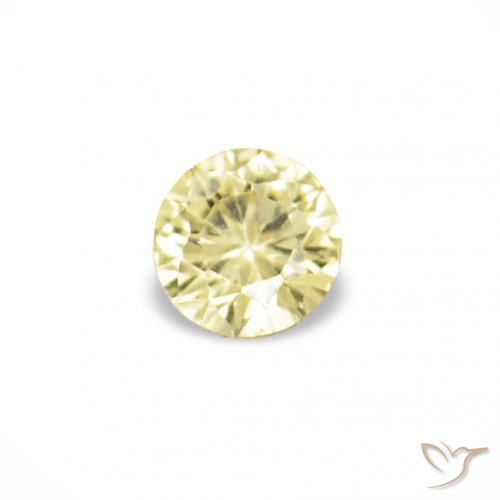 1.53ctw Amarelo claro Safira, Redondo, VVS-VS