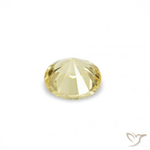 Pedras preciosas de Safira Amarelo claro natural de 1.53 ct, Redondo, VVS-VS