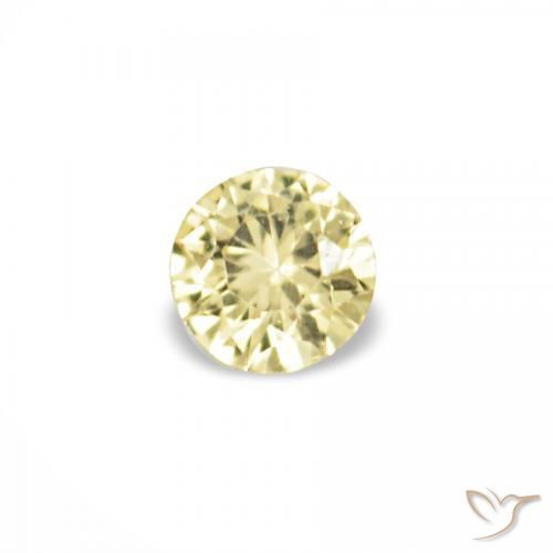 Pedras preciosas de Safira Amarelo Claro Laguna natural de 1.55 ct, Redondo, VVS-VS