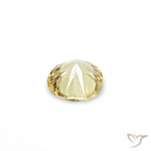 Pedras preciosas de Safira Amarelo Claro Laguna natural de 1.55 ct, Redondo, VVS-VS