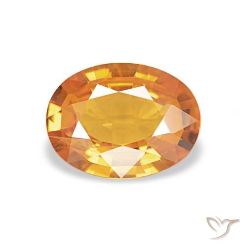 1.33ct Natural laranja avermelhado Safira, oval, SI-I1