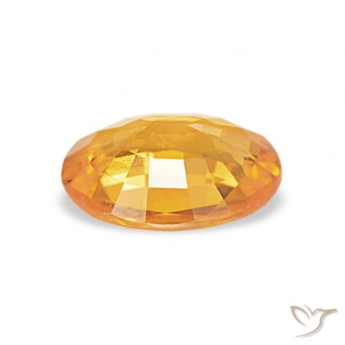 Safira laranja avermelhado Natural 1.33ct, oval, SI-I1