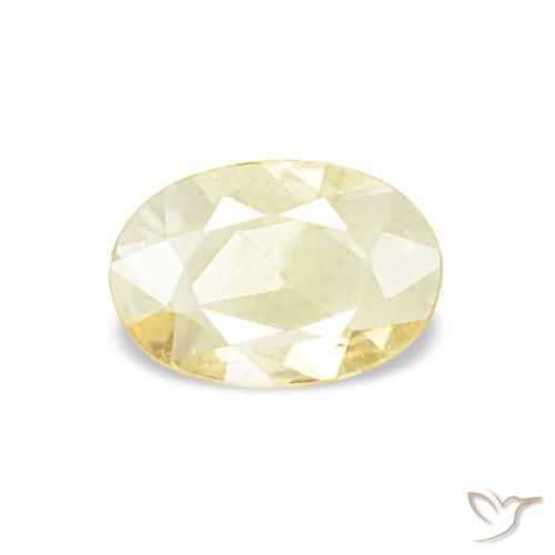 0.30ct Luz amarela Safira, oval, VVS