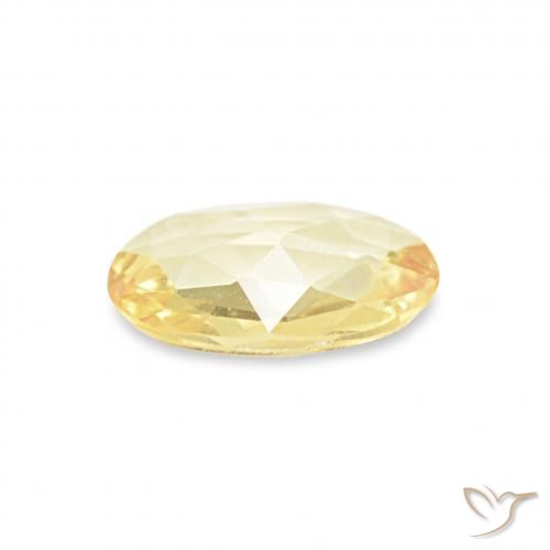 Safira Luz amarela Natural 0.30ct, oval, VVS