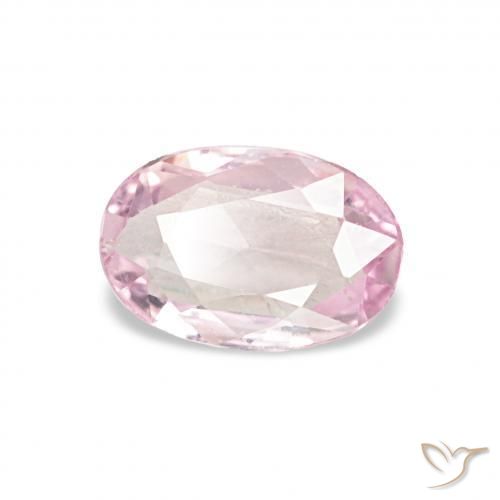 Safira Rosa bem claro Natural 0.38ct, oval, VS