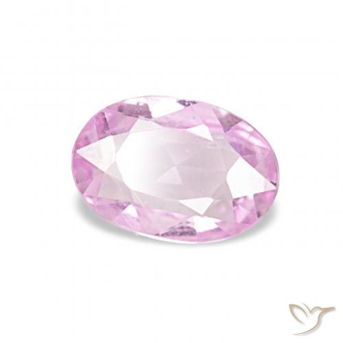 Safira Rosa bem claro Natural 0.40ct, oval, VS