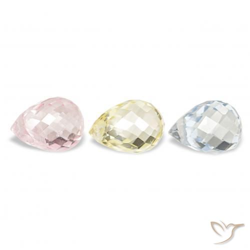 Pedras preciosas de Safira Multicolorido natural de 1.98 ct, Briolette, VS