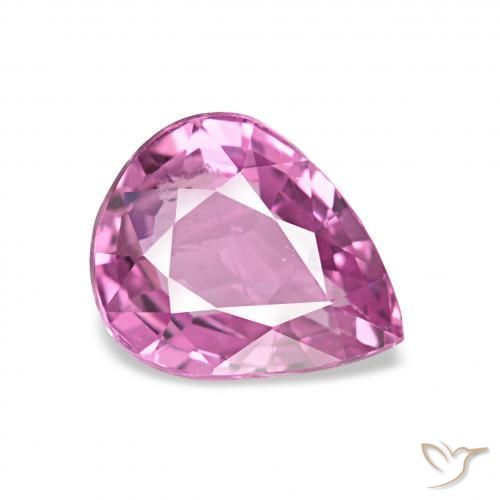 Safira Roxo Rosa Natural 0.97ct, Formato de pêra, VVS-VS