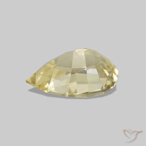 Safira Amarelo Dourado Claro Natural 1.21ct, Formato de pêra, VVS