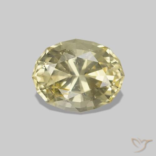 Safira Luz amarela Natural 1.40ct, oval, VS