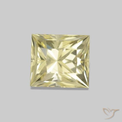 Safira Luz amarela Natural 1.28ct, baguete, VVS-VS