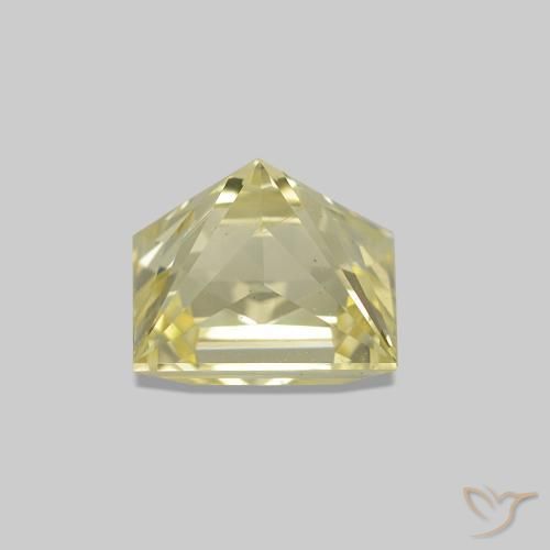 Safira Luz amarela Natural 1.28ct, baguete, VVS-VS