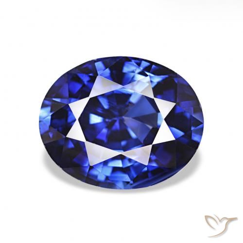 Safira azul real Natural 2.02ct, oval, VVS