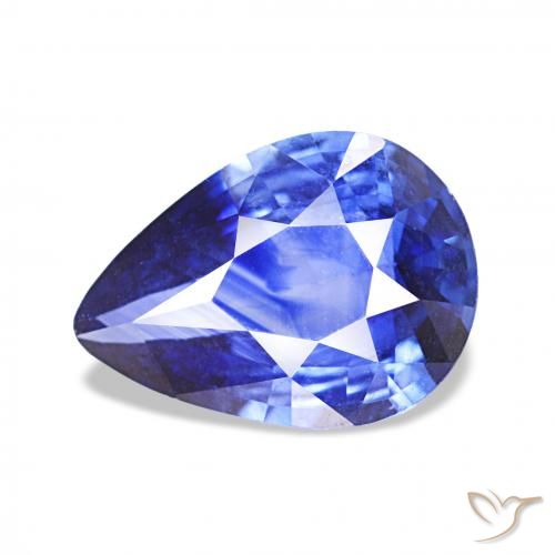 2.23ct Azul Centáurea Claro Safira, Formato de pêra, VVS-VS
