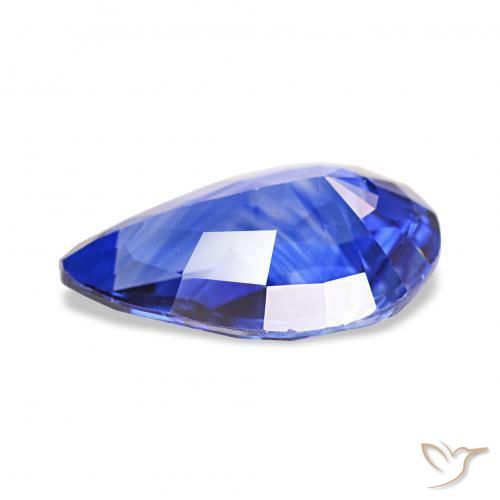 Safira Azul Centáurea Claro Natural 2.23ct, Formato de pêra, VVS-VS